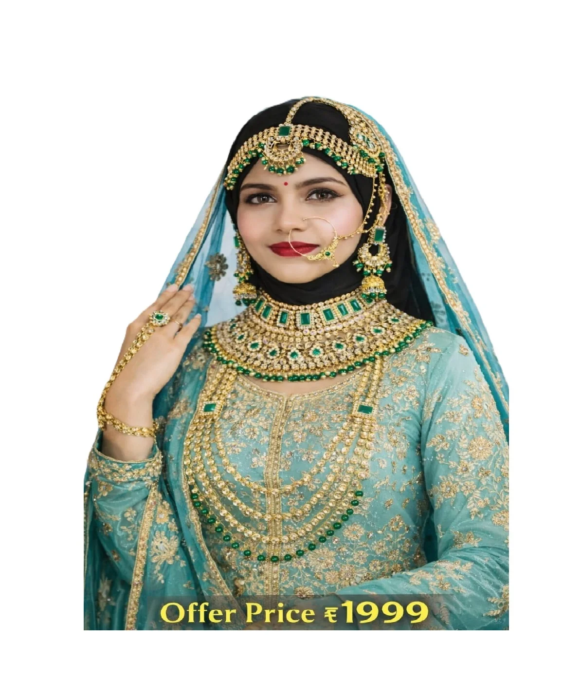 Feminine Beautiful Jewellery Set | نفیس دلہن جیولری سیٹ | फेमिनिन ब्राइडल ज्वेलरी सेट